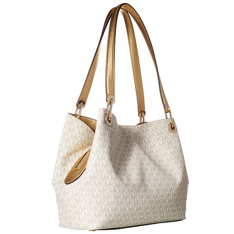 michael kors cream and gold bag